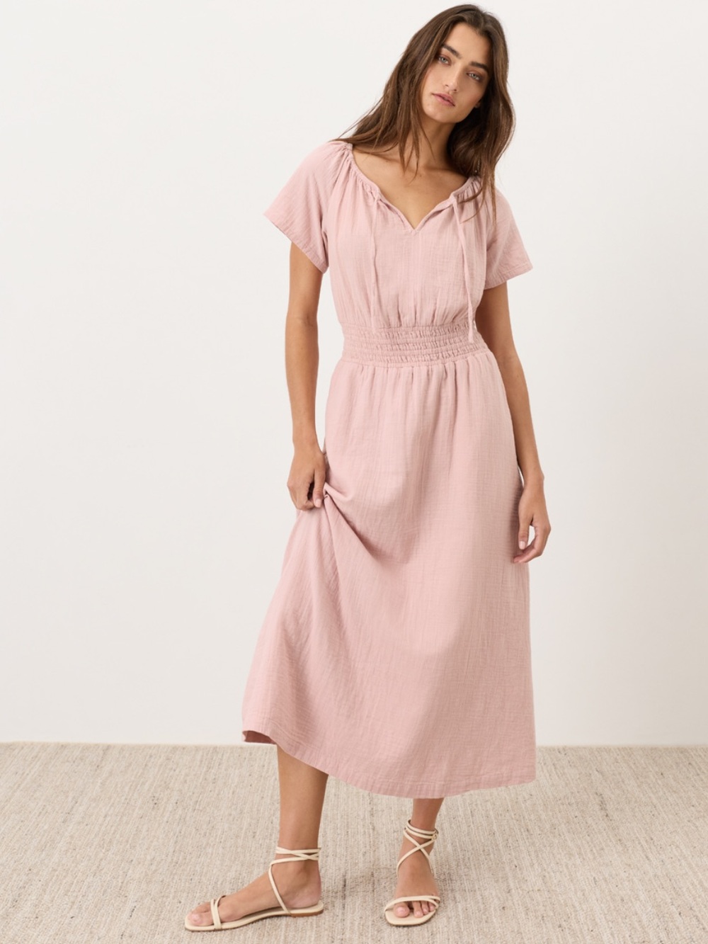 PACT NWOT
Organic Coastal Double Gauze Boho Midi Dress